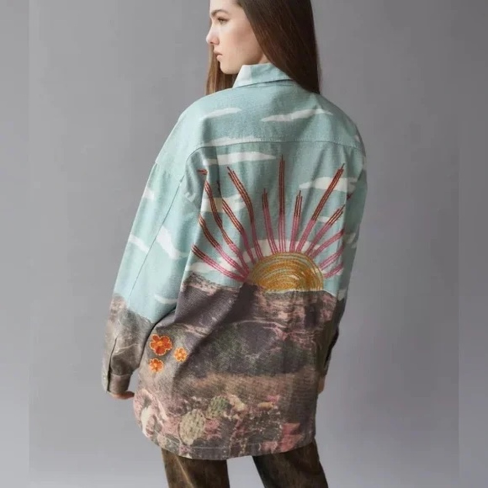 Bdg Multicolor Utility Jacket With Cactus Design